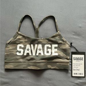 Savage Barbell Camo Sport Bra - S